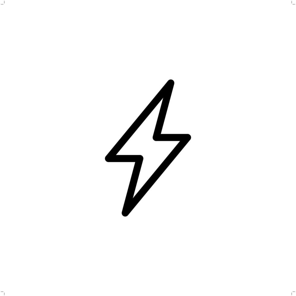 thunder, lightning bolt icon vector