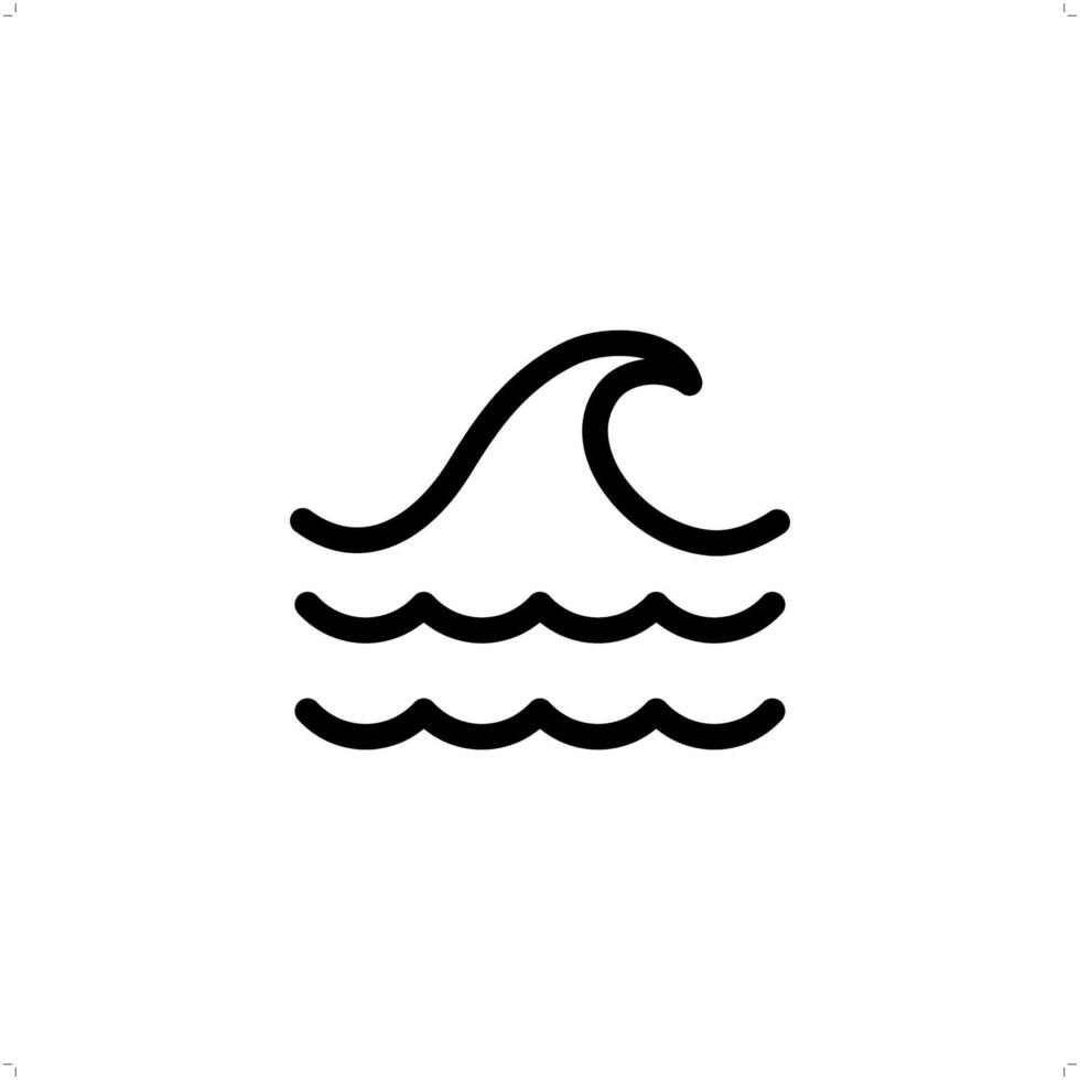 Ocean Wave icon vector