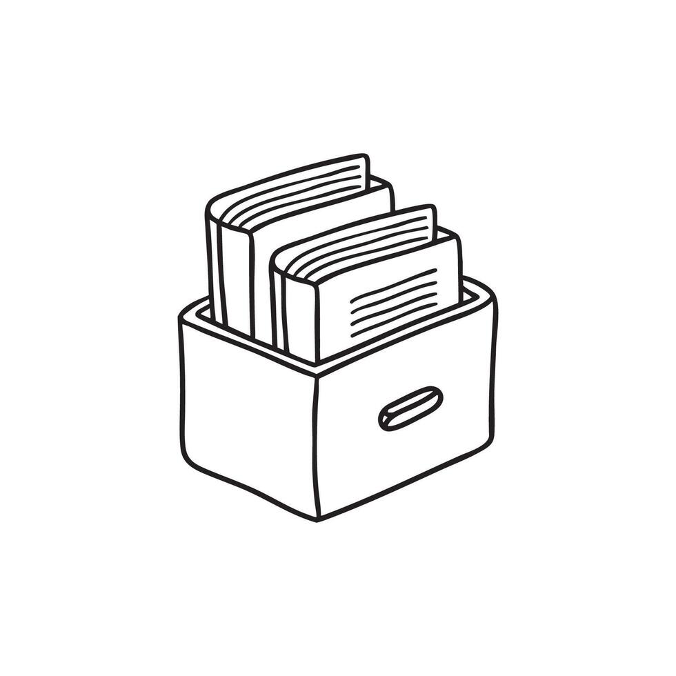 Illustration of an folder file filled with documents vector