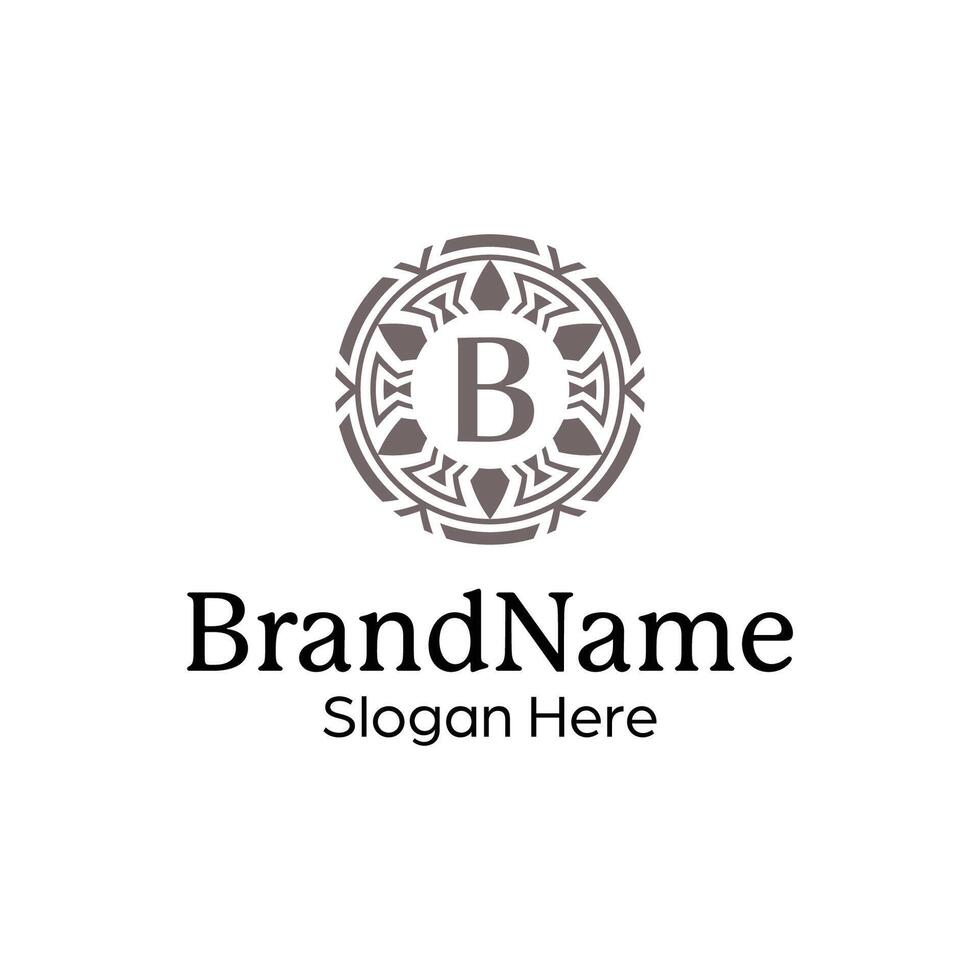 Classic Floral Insignia Template for Timeless Branding vector