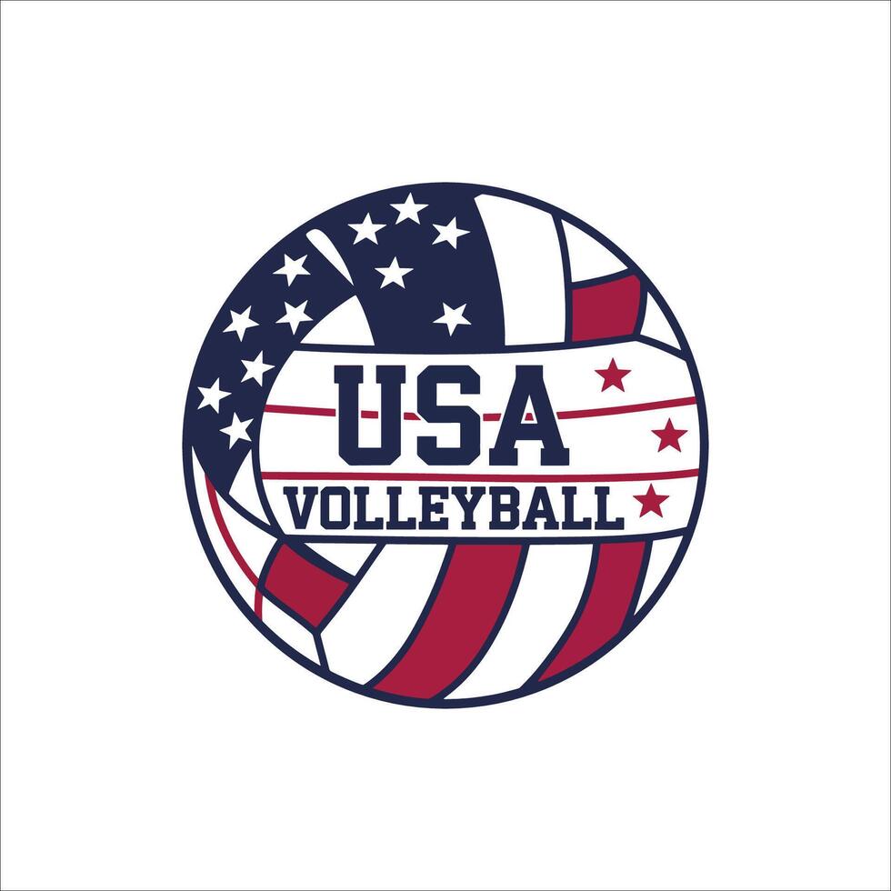 Volleyball Typography and Logos Design vector