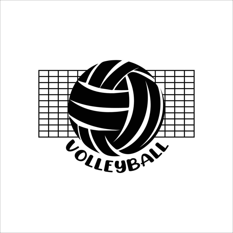 Volleyball Typography and Logo Design vector
