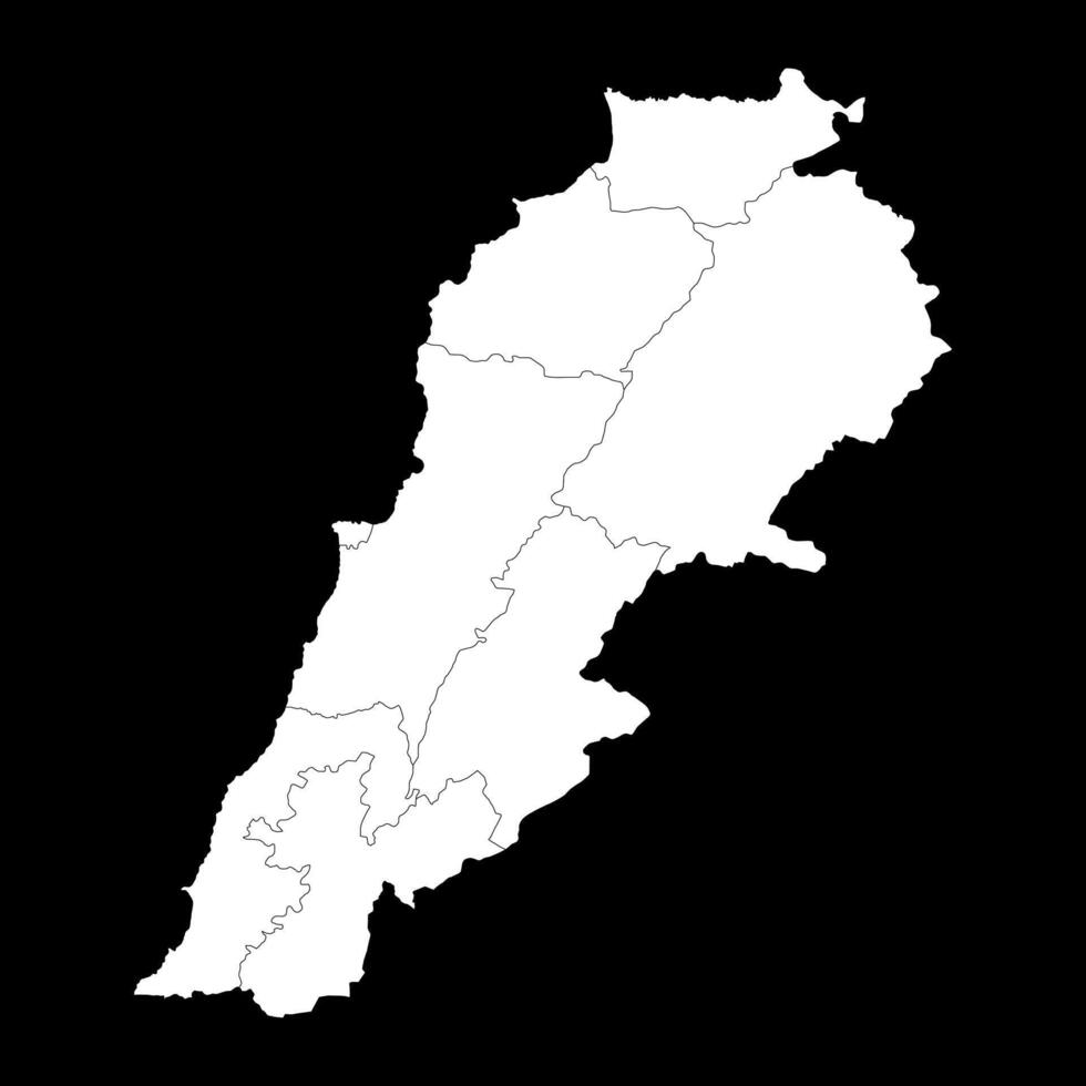 Lebanon map with administrative divisions. illustration. vector