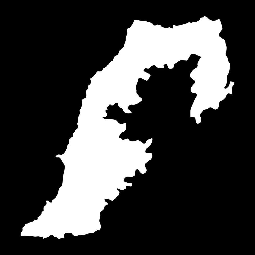 South Governorate map, administrative division of Lebanon. illustration. vector