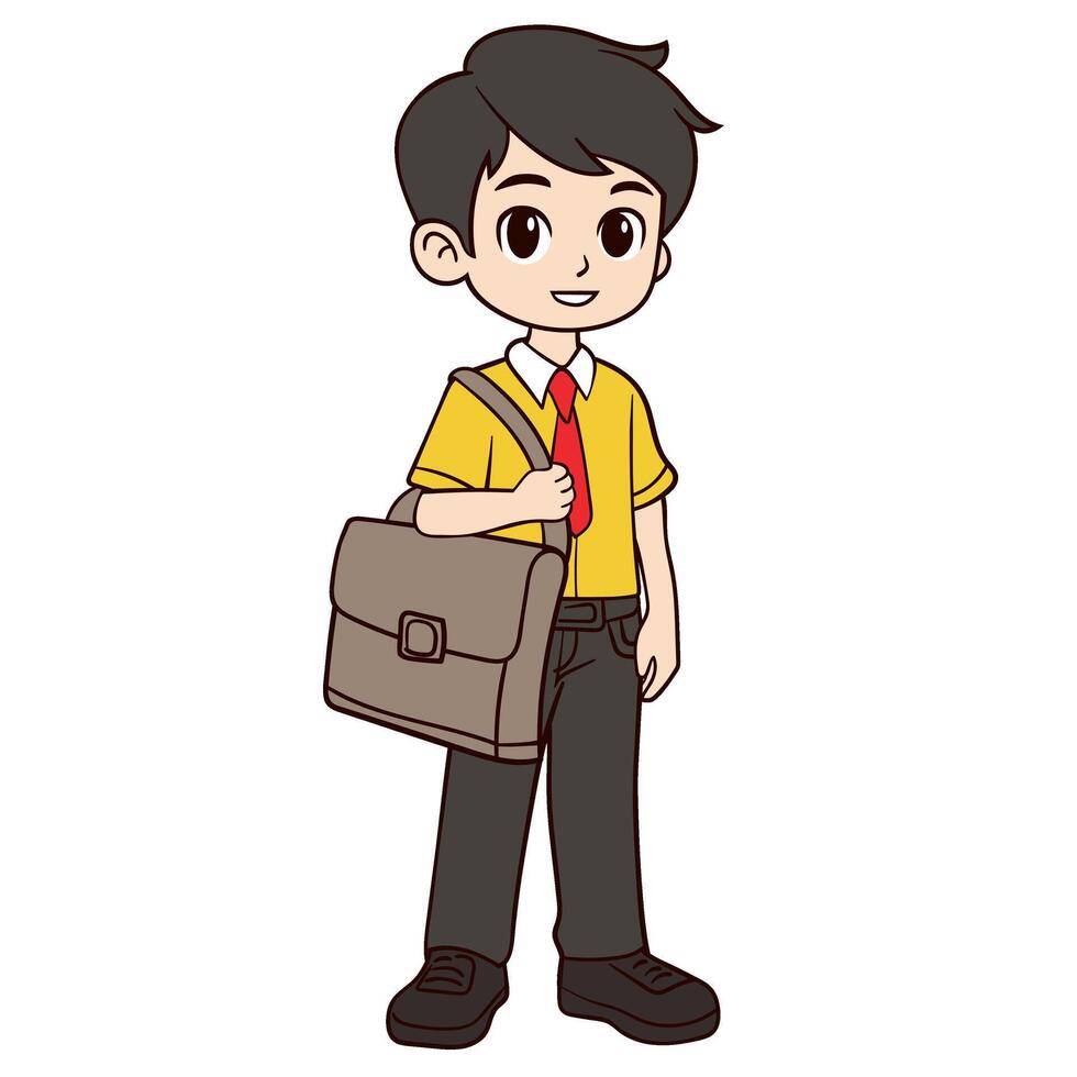 Daily Life of a Young Professional with Briefcase vector