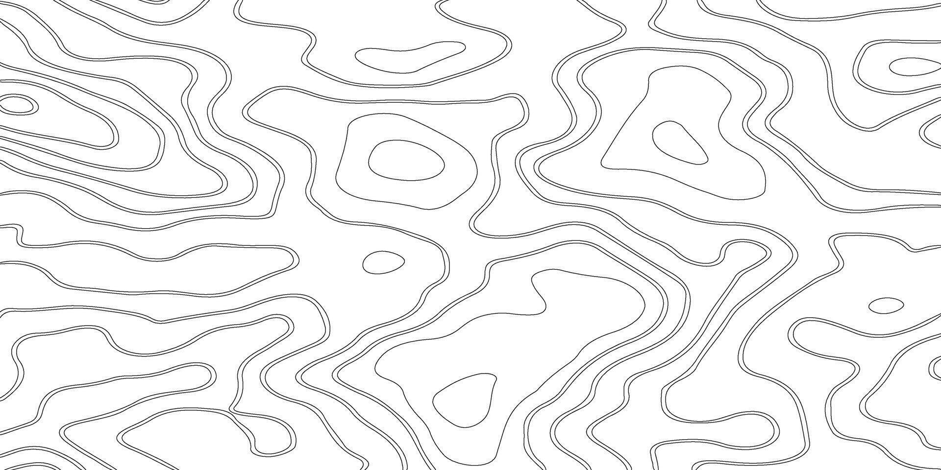 Background of the topographic map. Topographic map lines, contour background. Black and white abstract background vector
