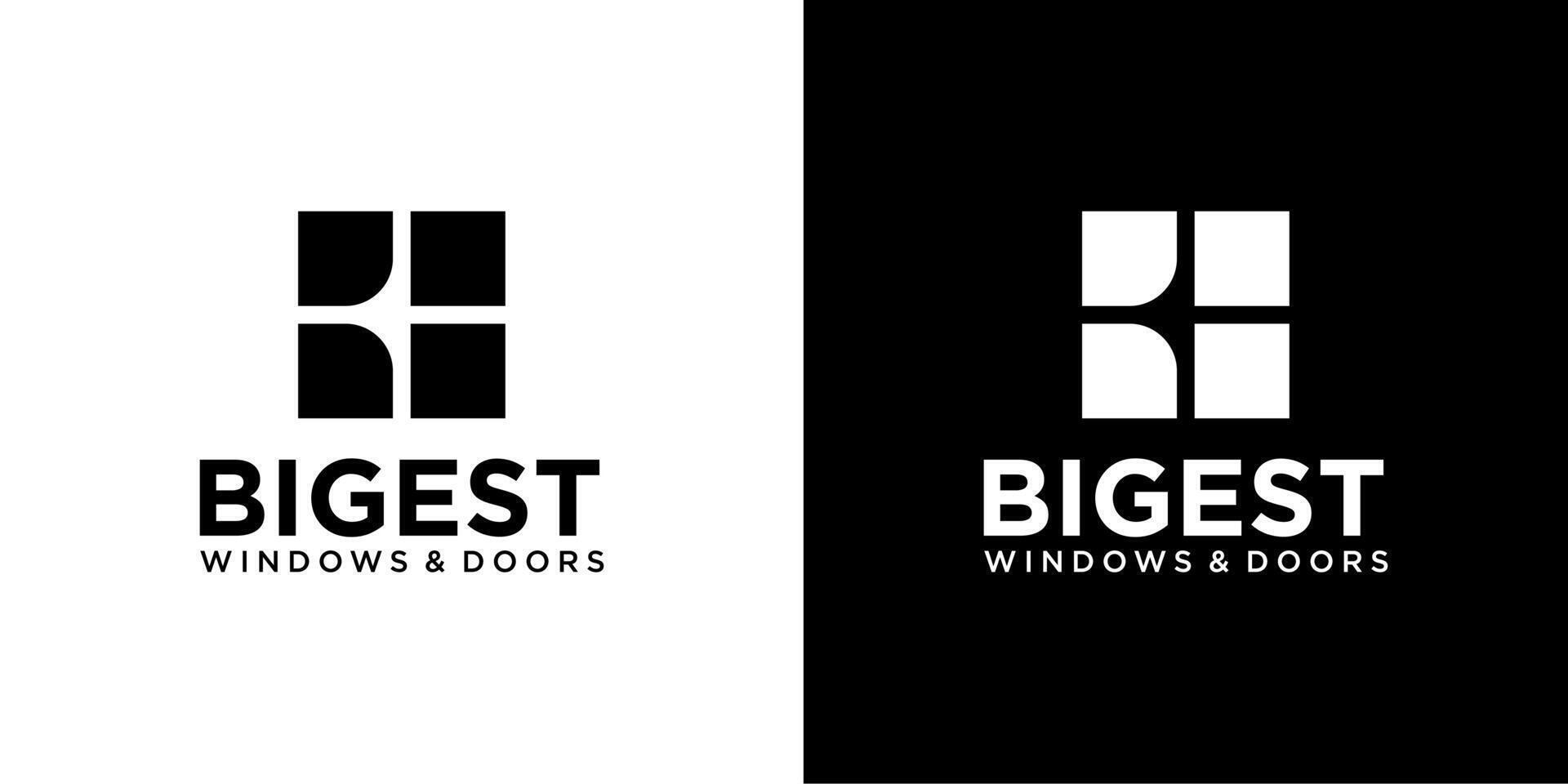 windo logo design icon template vector