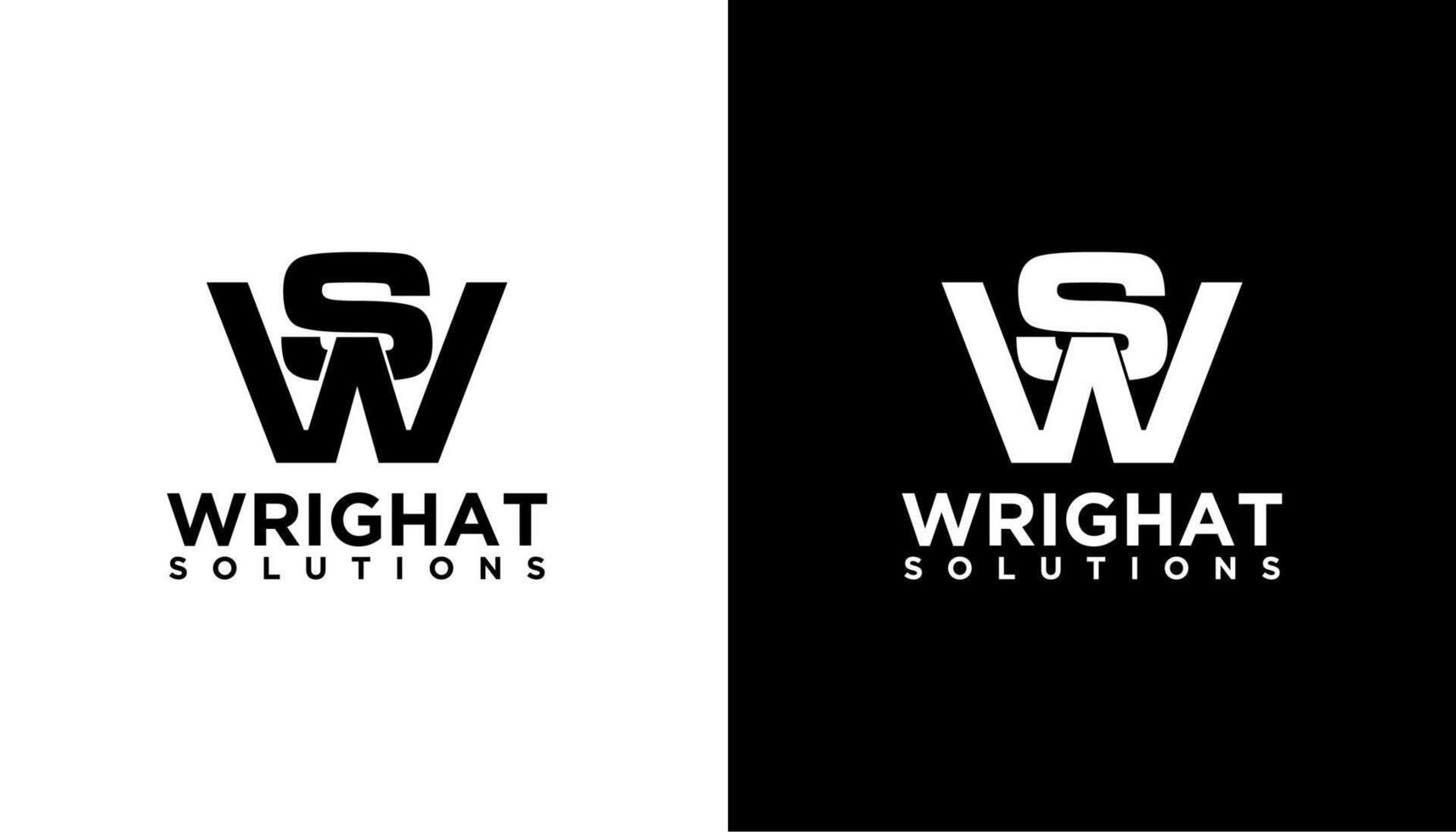 WS Letter logo icon design template vector