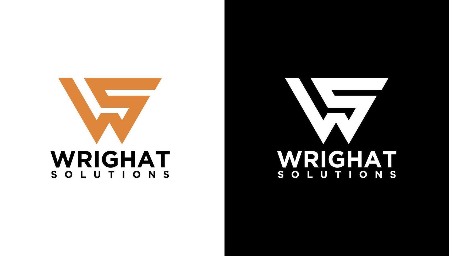 WS SW Alphabet Letter logo design. icon modern Initial symbol. vector