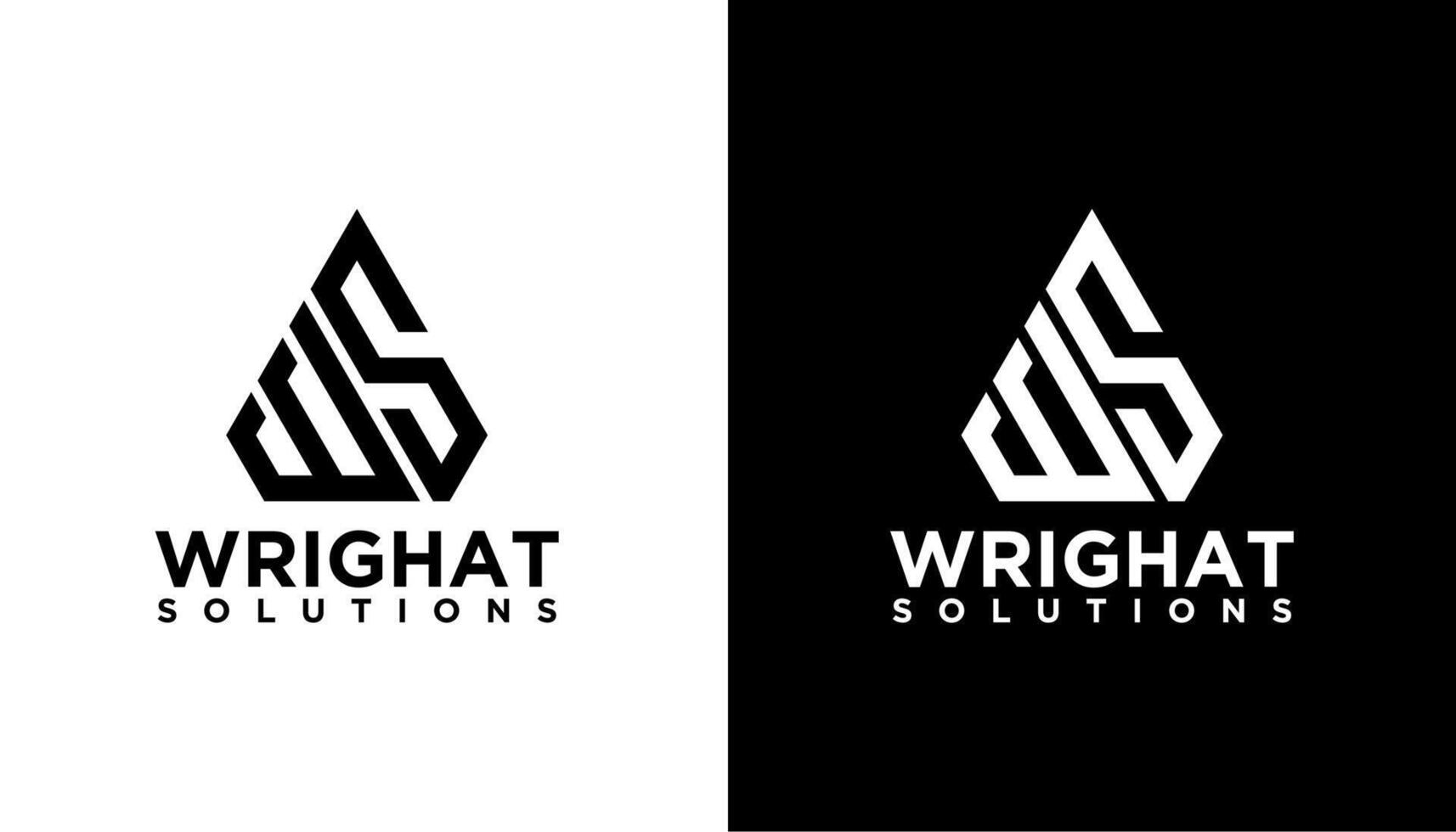 WS Alphabet Letter logo design. icon modern Initial symbol. vector