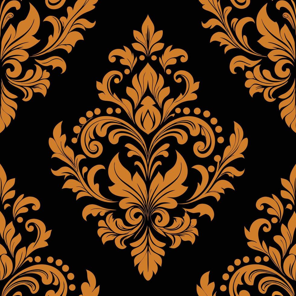Damask seamless pattern vector