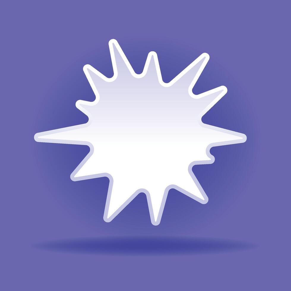 3D speech bubble on blue background vector