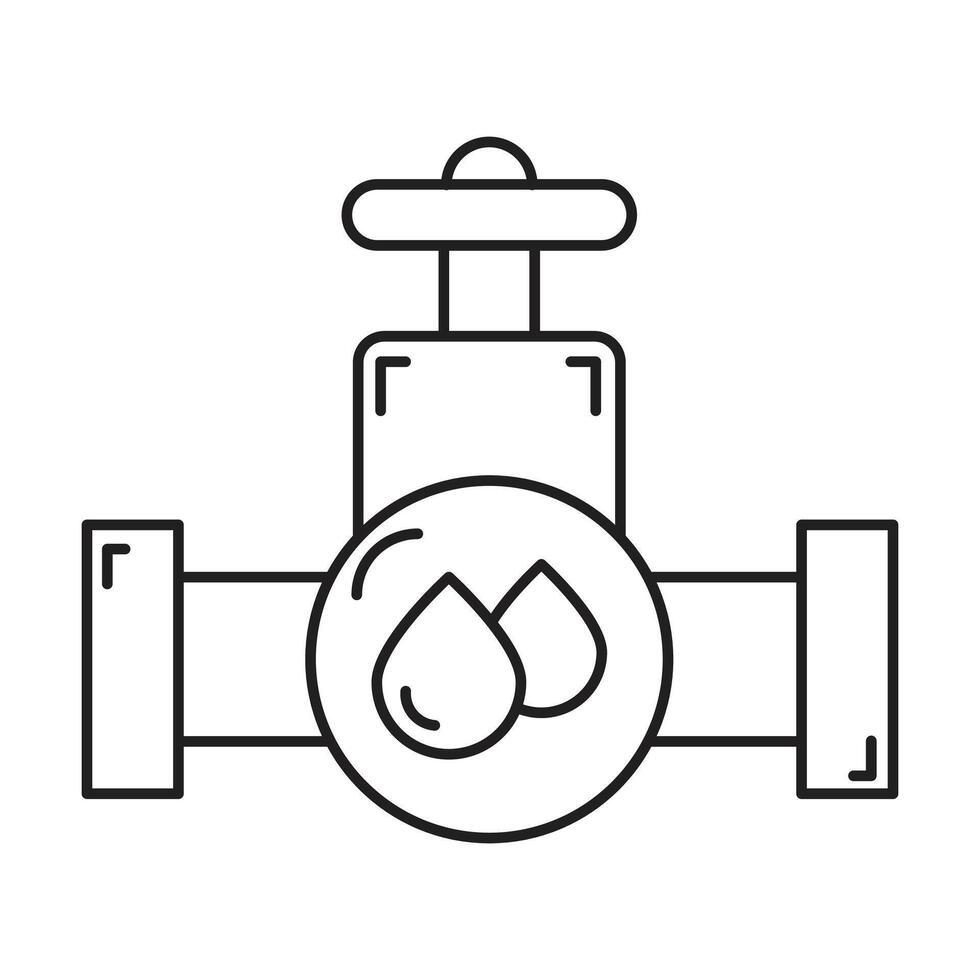 Water pipe icon on white background vector