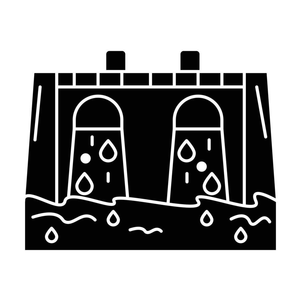 dam icon on white background vector
