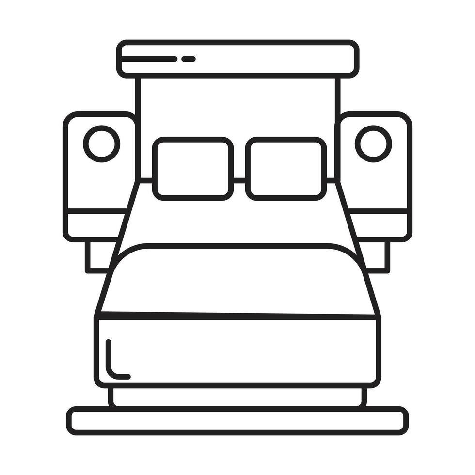 Sofa bed icon on white background vector