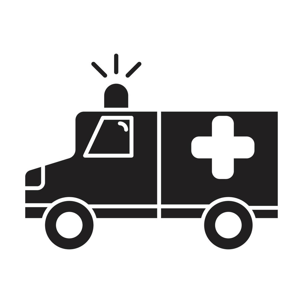 Ambulance icon on white background vector