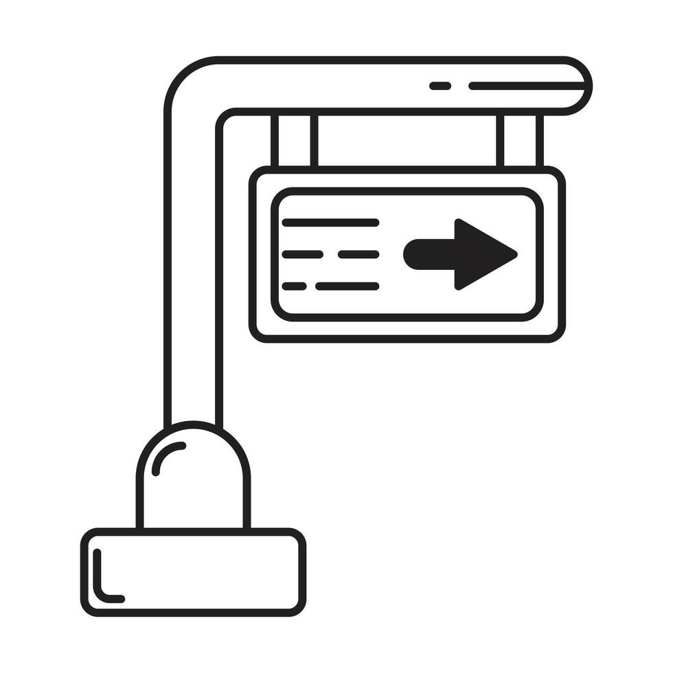 Signpost icon on white background vector