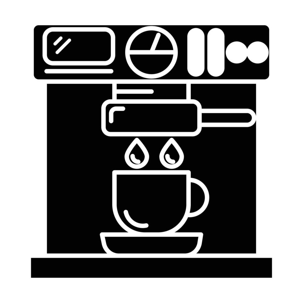 Coffee maker icon on white background vector