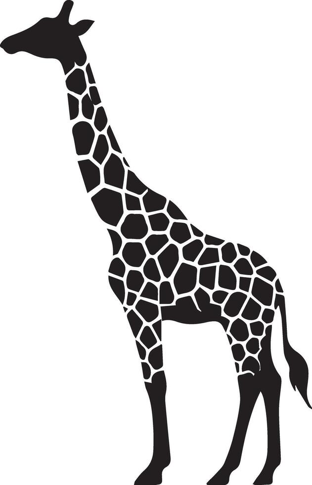 Giraffe animal silhouettes Illustration vector