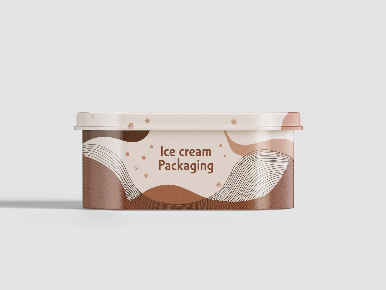 Realistic container food mockup psd