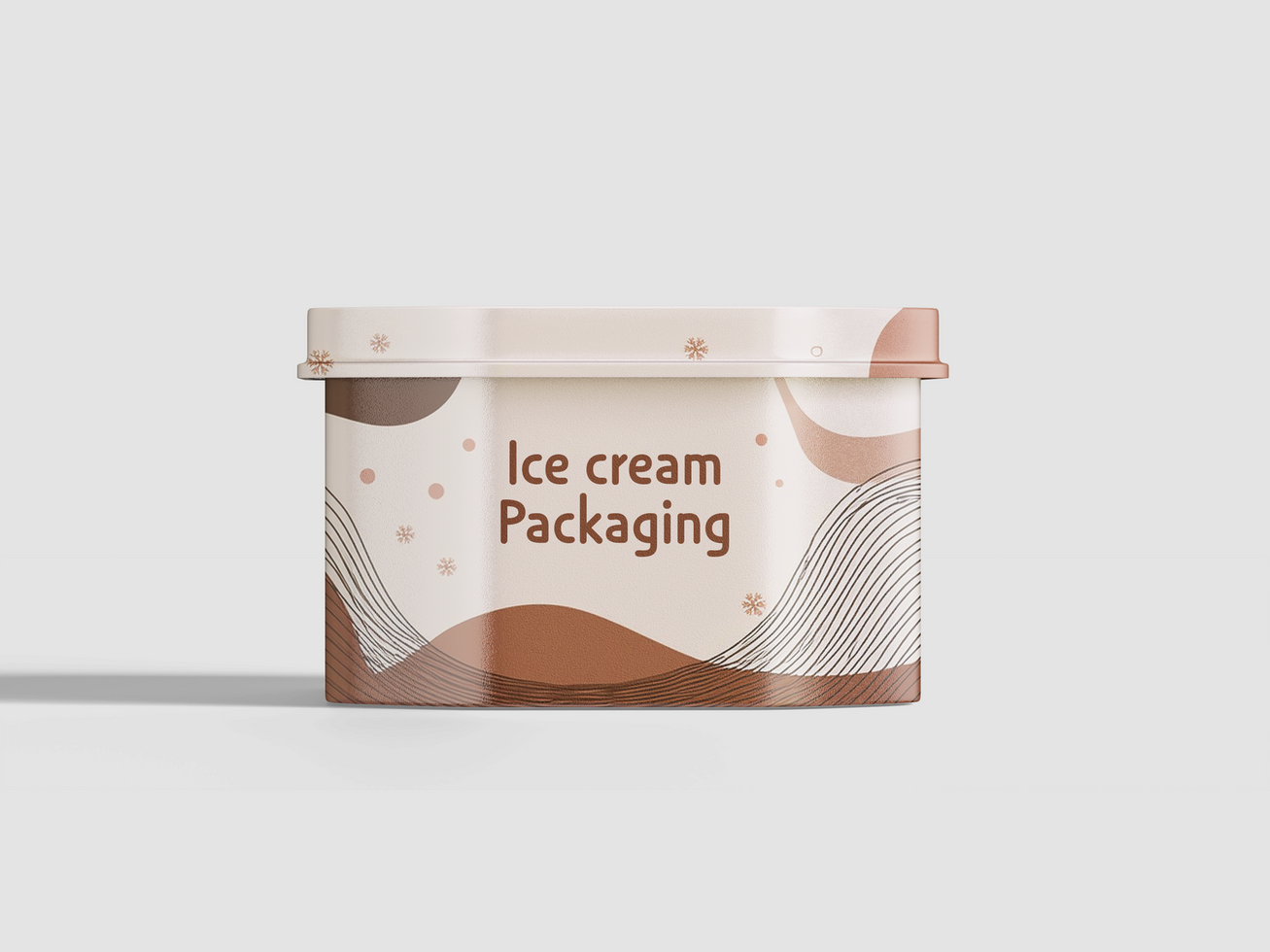Realistic container mockup design psd