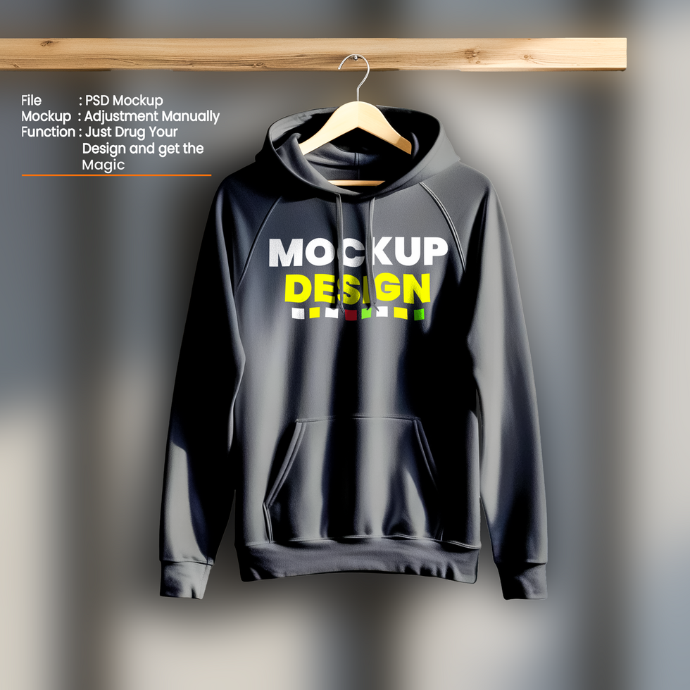 High-quality Hoodie Mock-up Design psd