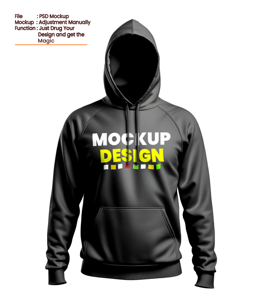 Stylish Hoodie Mock up for Apparel Templates psd