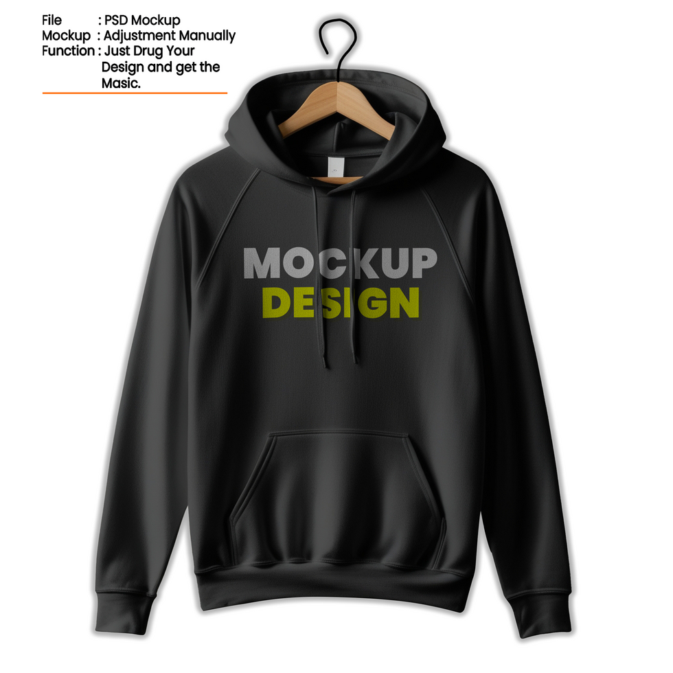 Realistic Hoodie Mockup Design for Custom Apparel psd