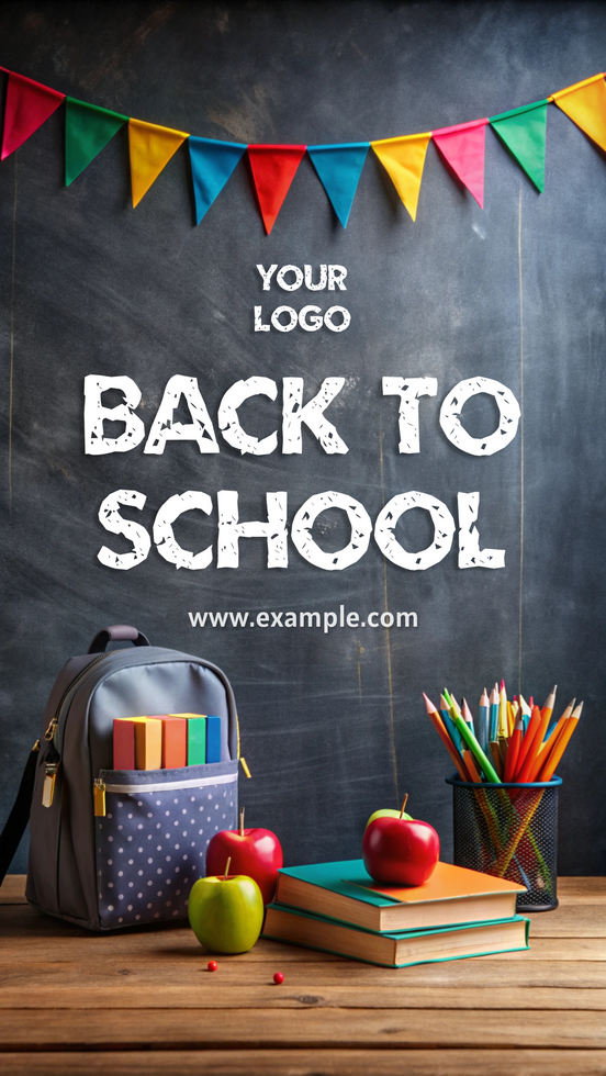 Brightly colored classroom setup for back-to-school preparations psd
