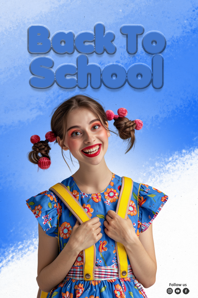 Back to school social media post banner template psd
