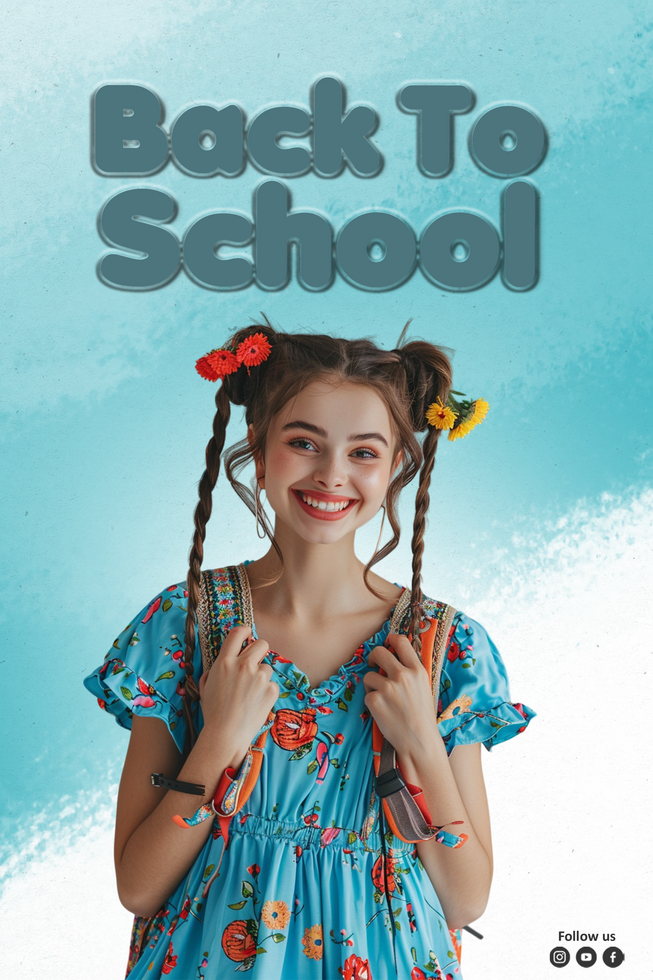Back to school post template design psd