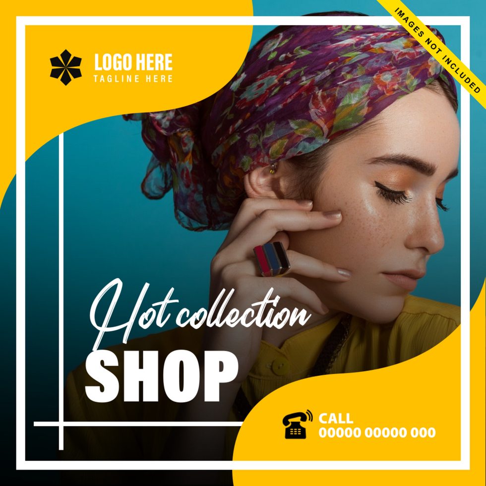 New collection shop post design psd