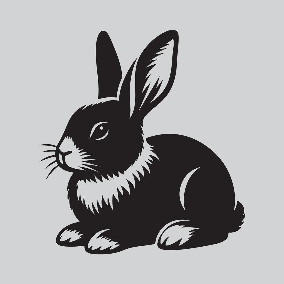 A bunny silhouette design p vector