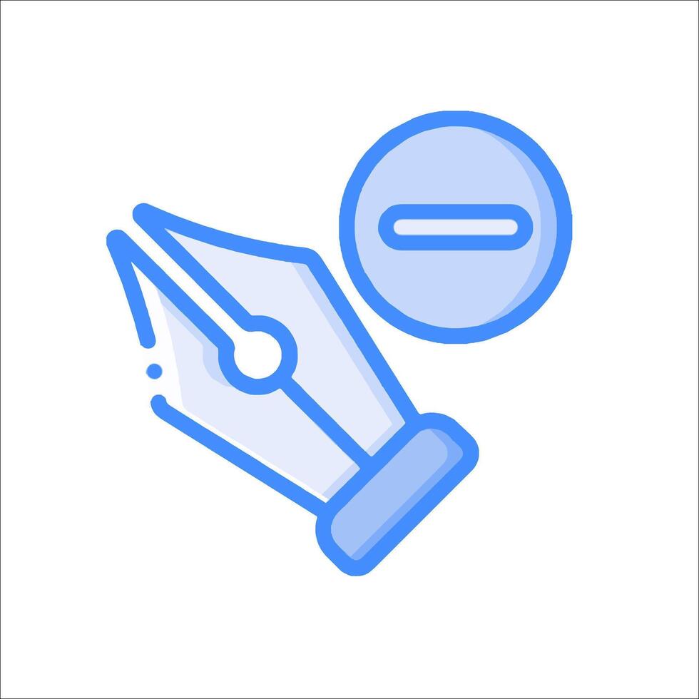 A pen and a paper with a circle around it vector