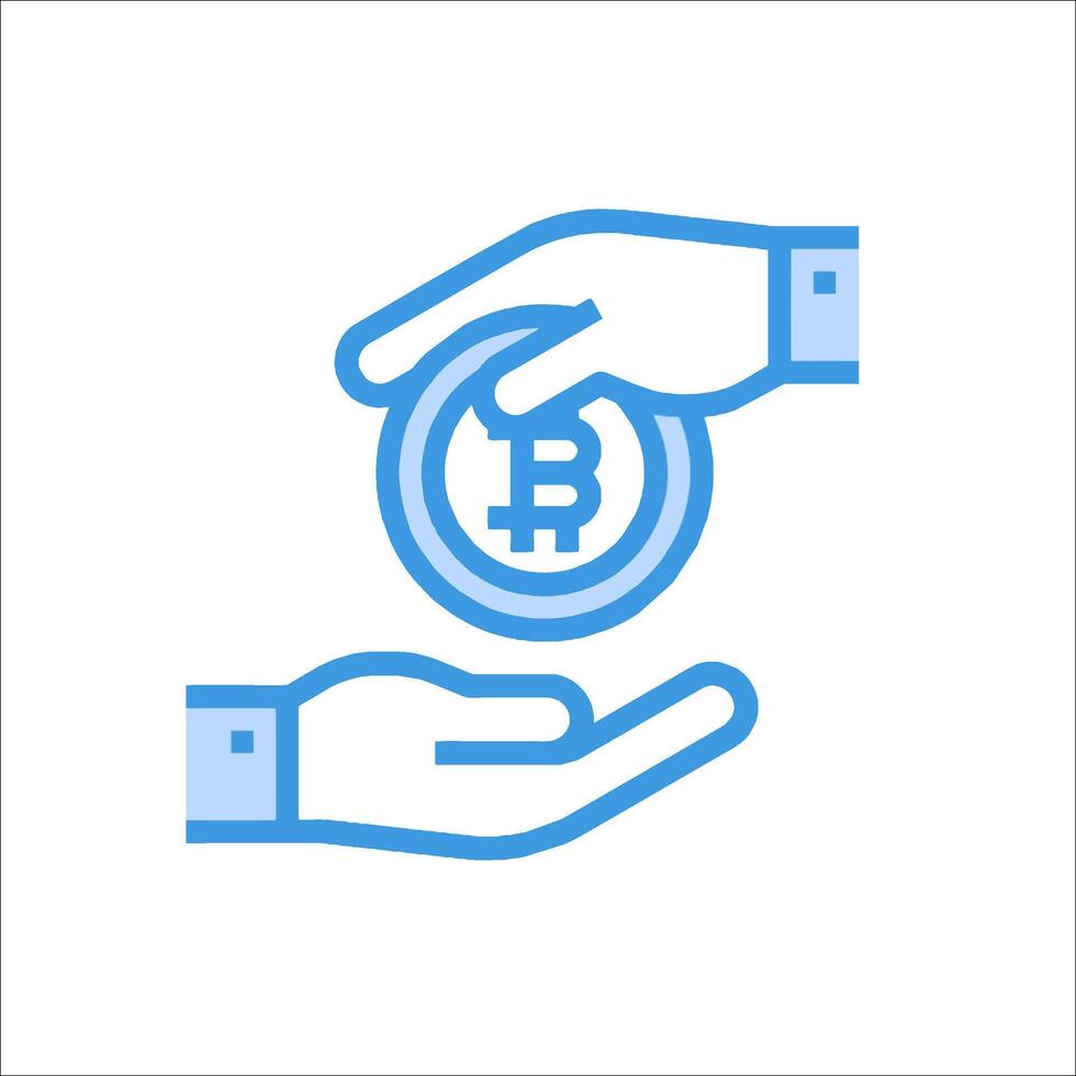 Bitcoin icon illustration vector