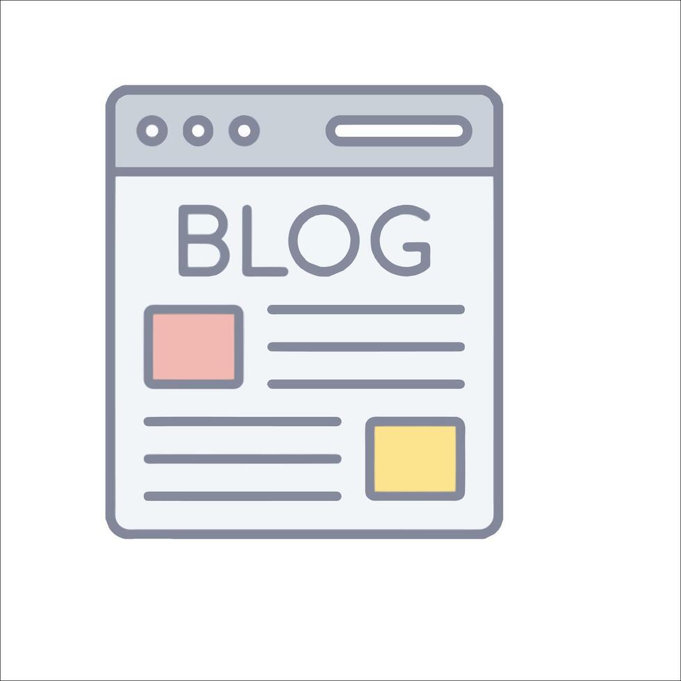 Blog icon with a white background vector