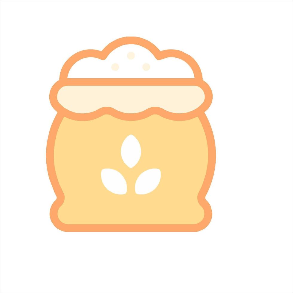 A bag of grain icon on a white background vector