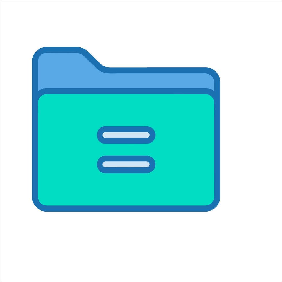 A folder icon with a blue background vector