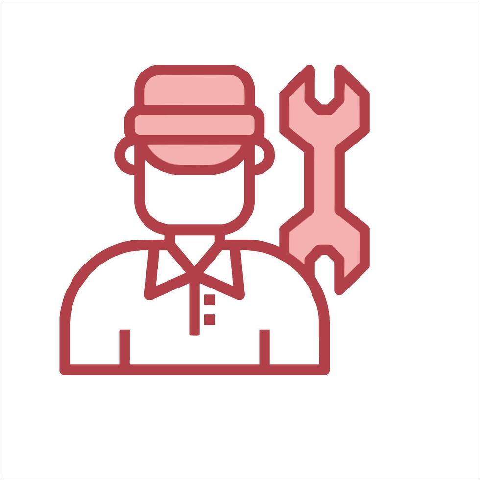 A man with a wrench in his hand vector
