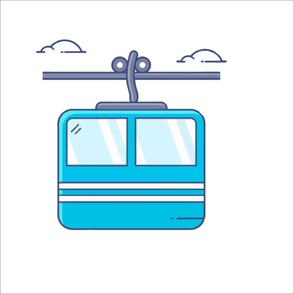 Cable car icon on white background vector