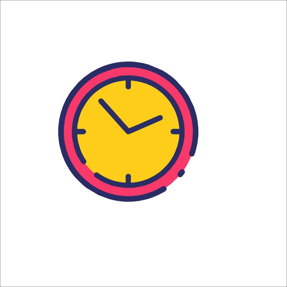 A clock icon on a white background vector