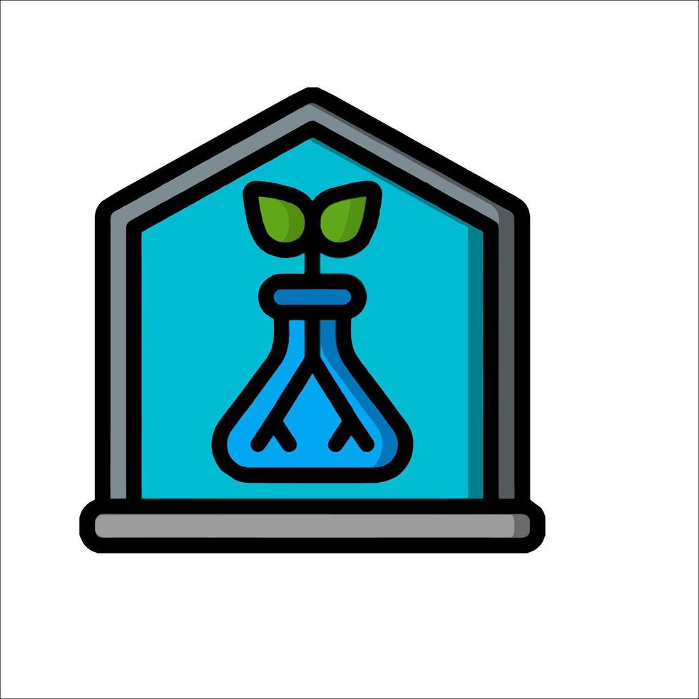 A house with a plant in a glass bottle vector