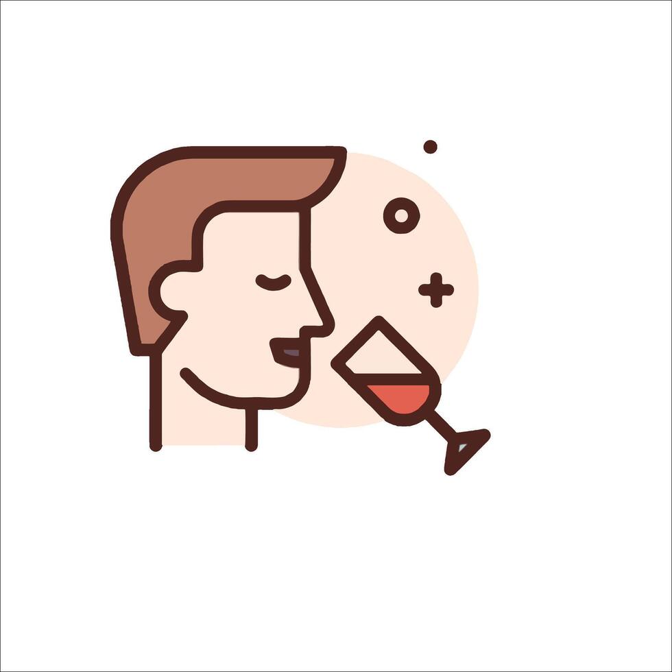 Wine tasting icon, illustration vector