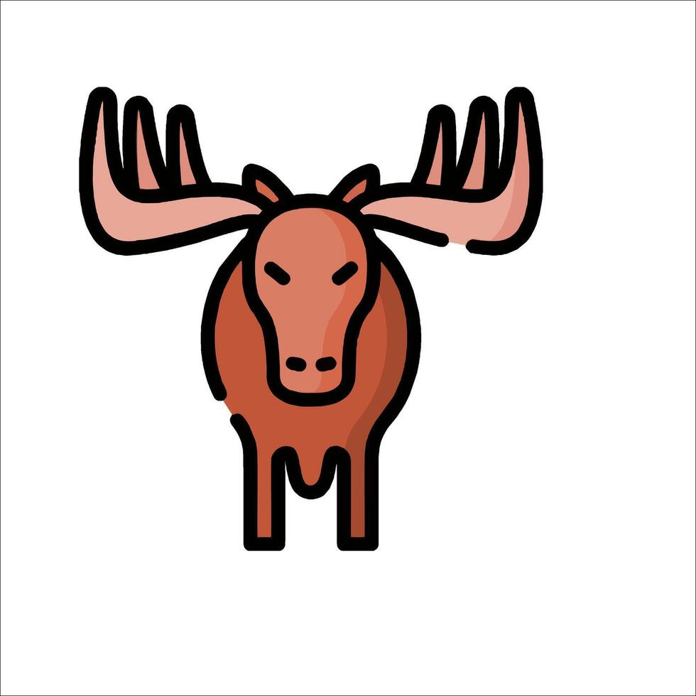 Moose icon illustration vector