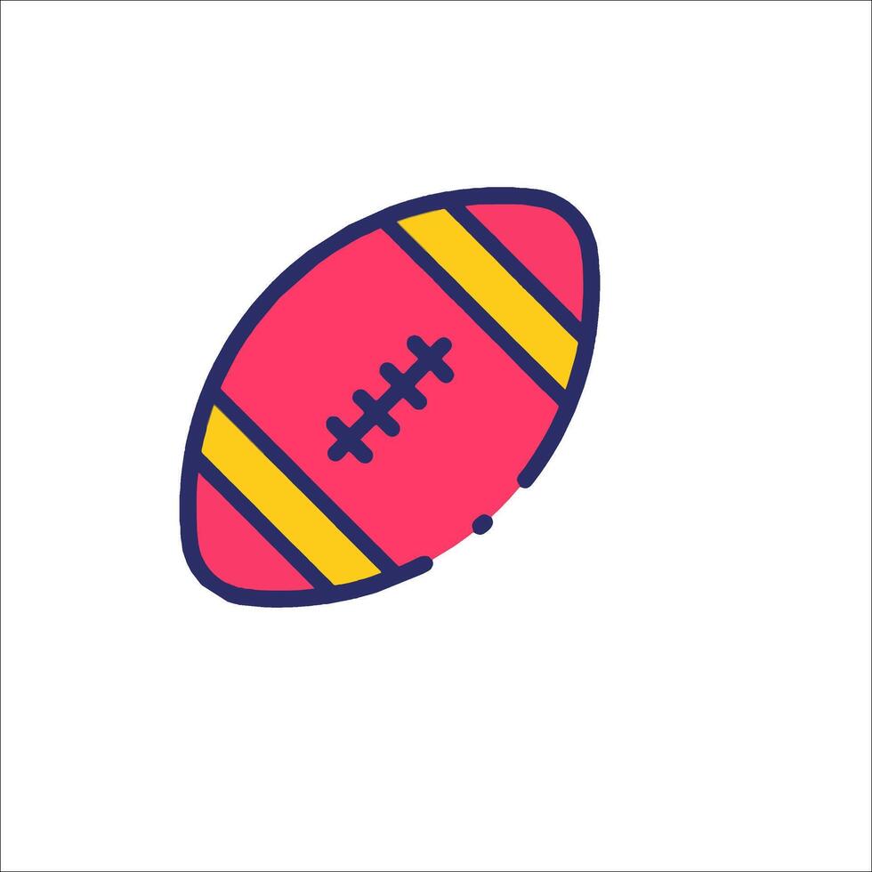 A football ball is shown on a white background vector
