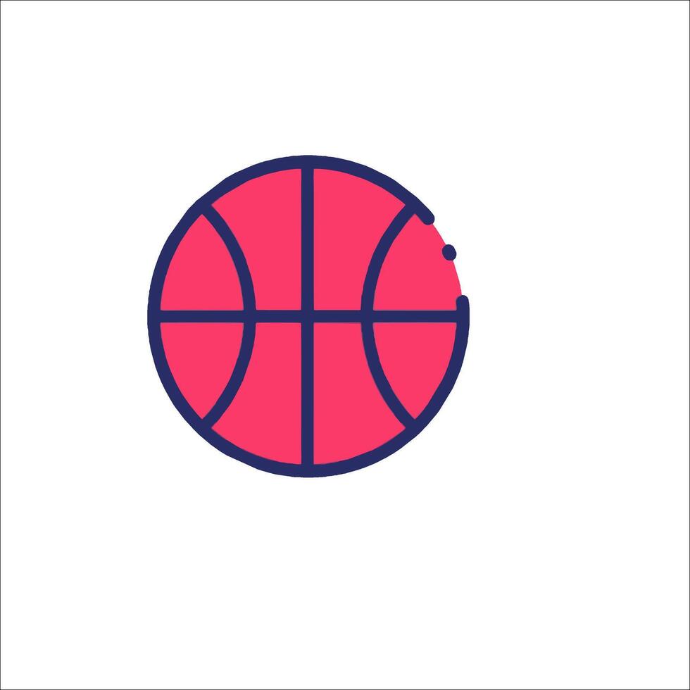 A basketball ball is shown on a white background vector