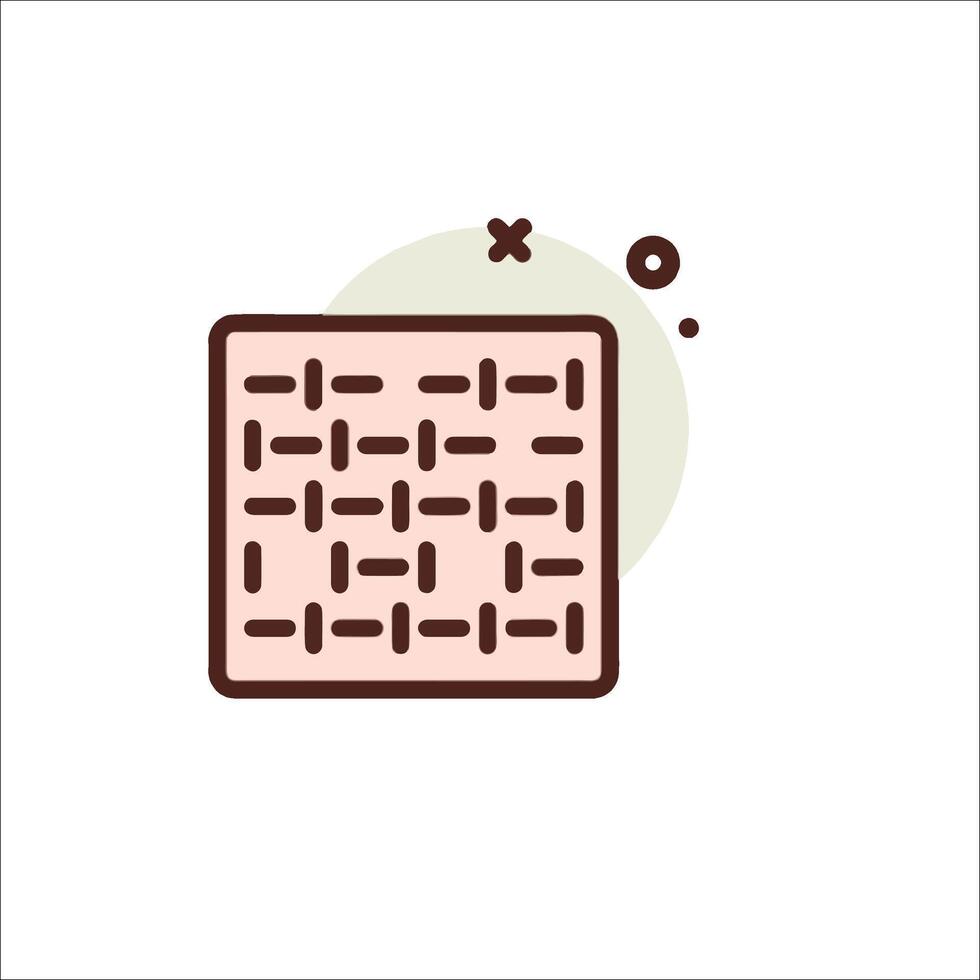 A square puzzle with a line on it vector