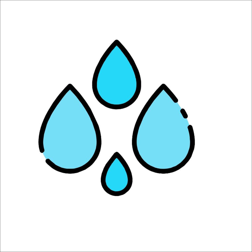 Water drops icon vector