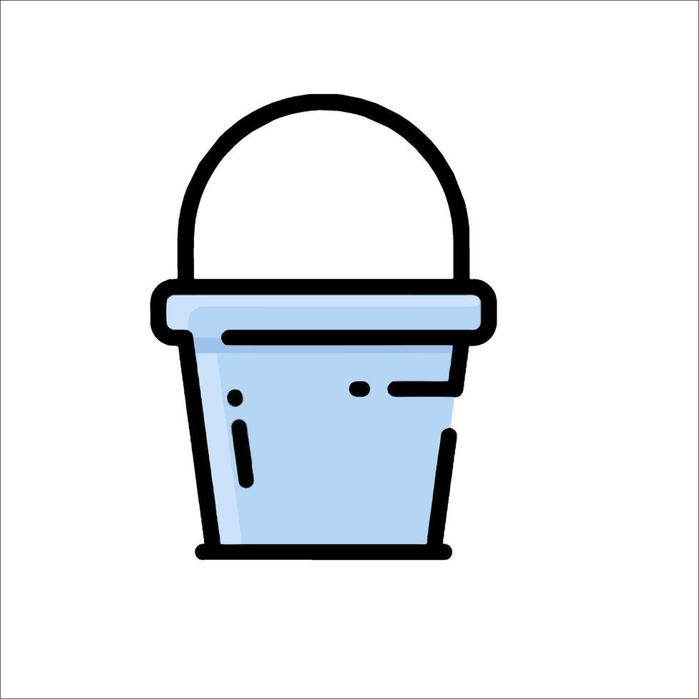 A bucket icon on a white background vector