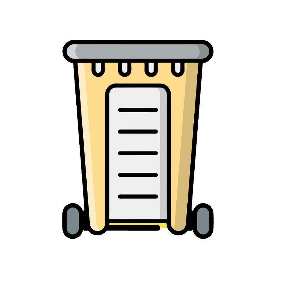 A trash can icon on a white background vector